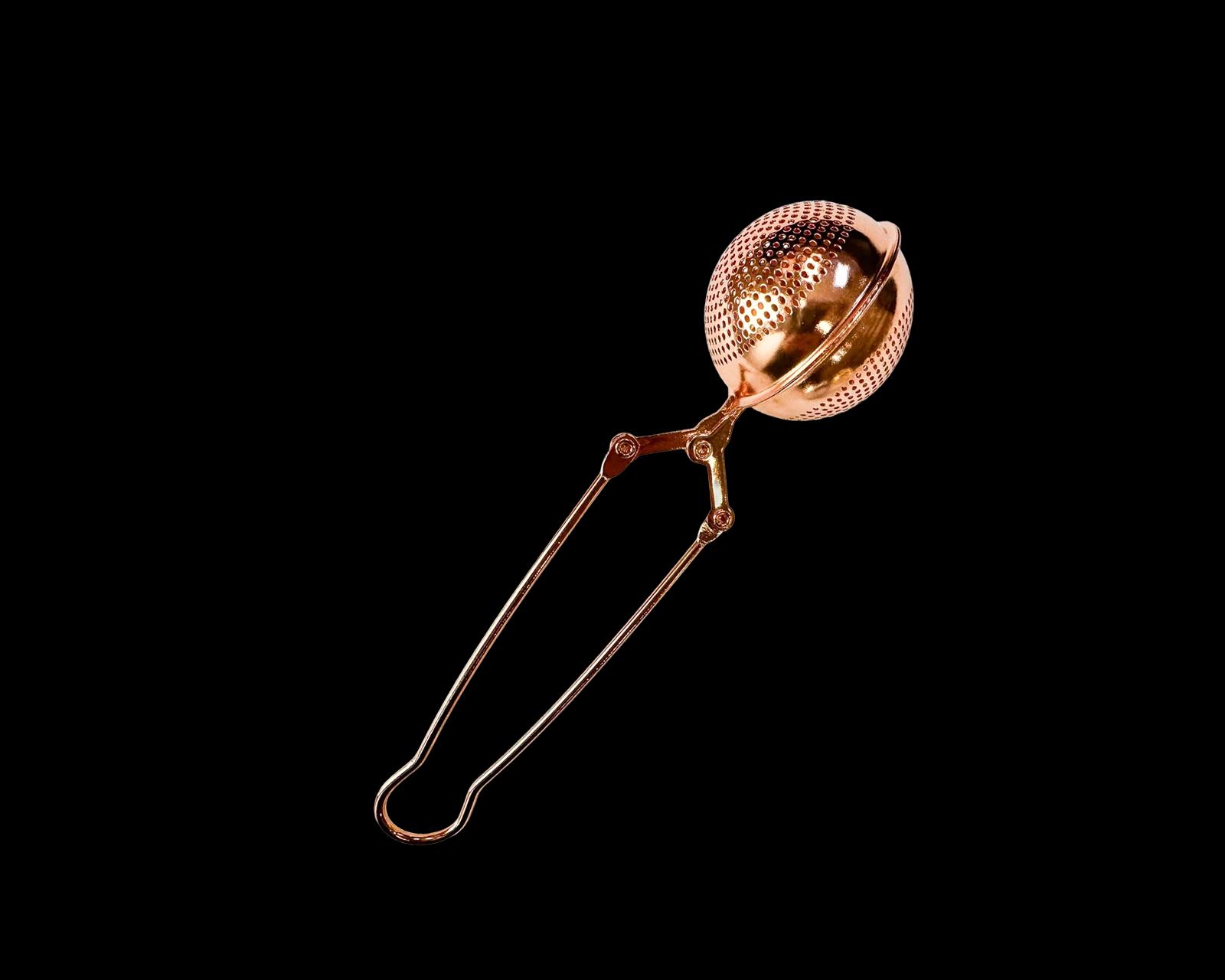 Passoire à thé en acier inoxydable pur - rose image 1