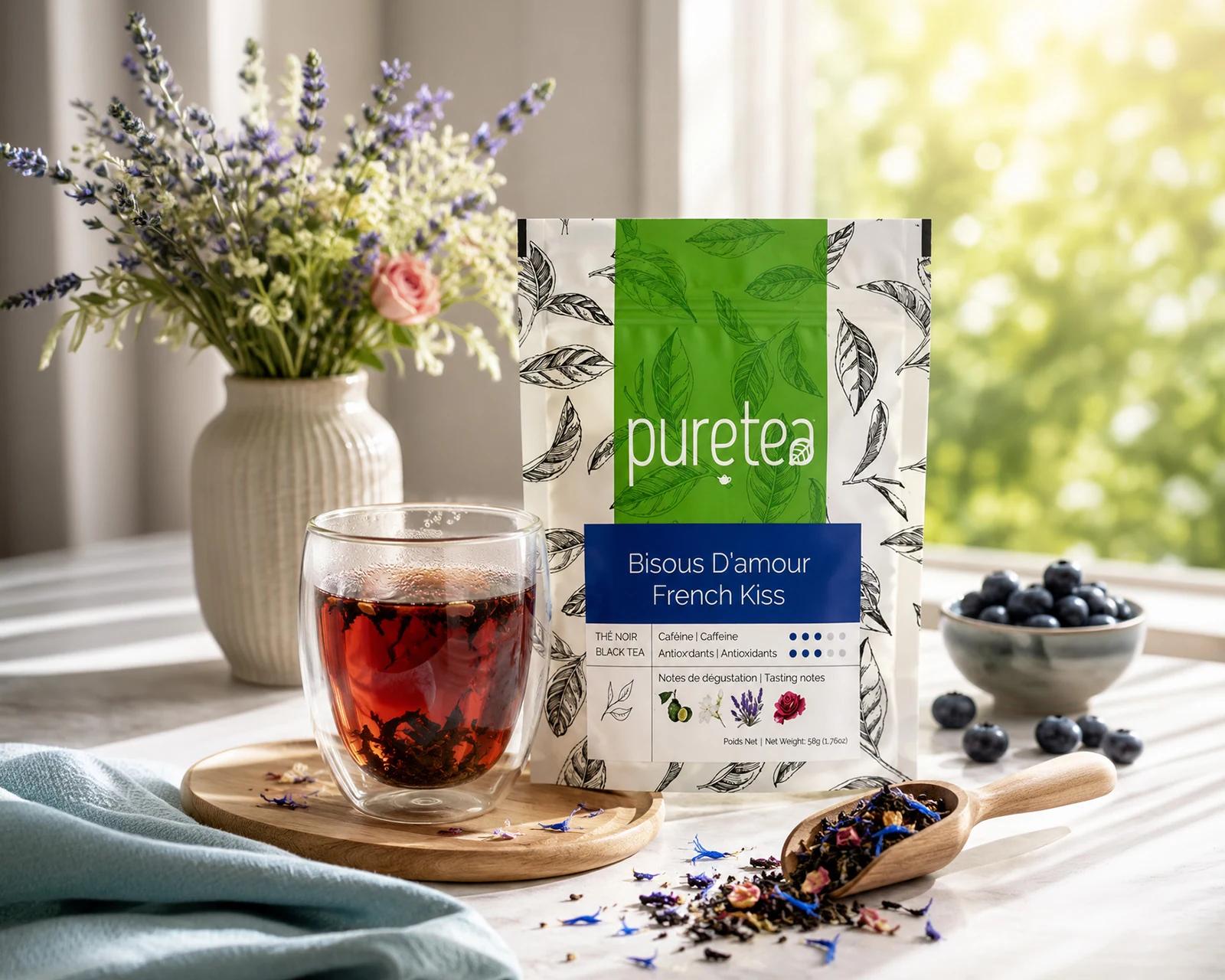 French Kiss, French-inspired black tea, jasmine, rose petals, lavender image 2