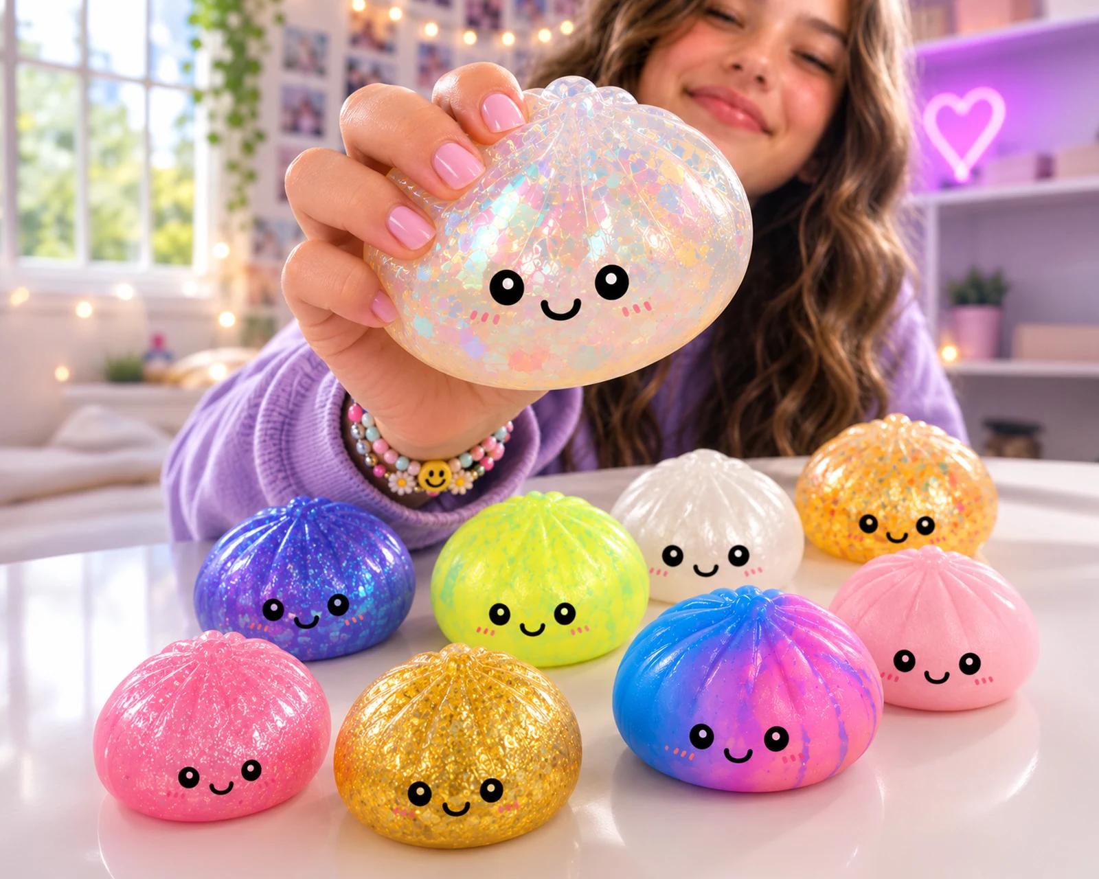 Mystery Dumpling Stress Ball, Sensory Squeeze Toy image 2