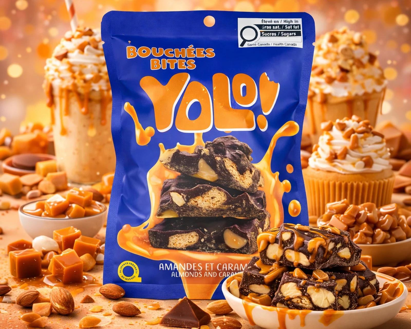 Bouchées de chocolat au lait, amandes et caramel image 3